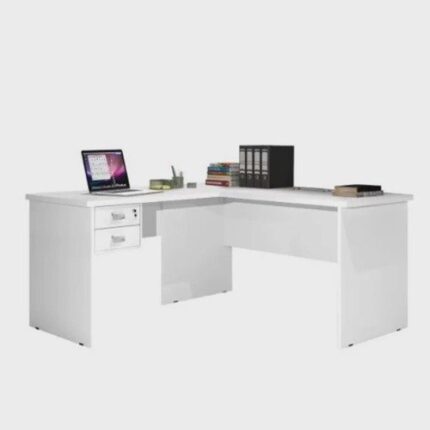 Escrivaninha em L 2 Gavetas 150x120cm Thor Espresso Móveis