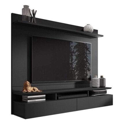Painel para Tv Home Suspenso Noruega Preto – Móveis Leão
