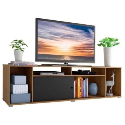 Rack para TV até 65 Polegadas Madesa Cancun – RusticPreto
